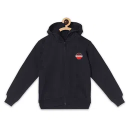 Fashionable Kids Hooded Fleece Front-Open Sweatshirt-image-88