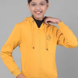 Crimsoune Club Girls Hooded Front-Open Sweatshirt-image-56