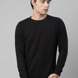 Rigo Men Black Solid Sweatshirt-picture-2
