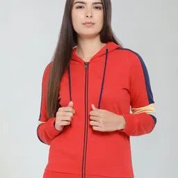 Moda Elementi Colourblocked Hooded Sweatshirt-image-30