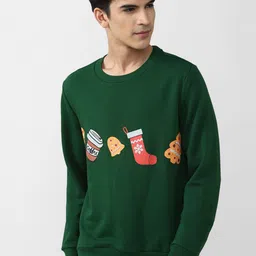 FOREVER 21 Men Green Printed Sweatshirt-picture-23