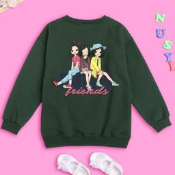 BAESD Girls Friends Forever Printed Fleece Pullover-image-77