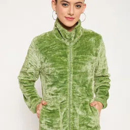 Madame Mock Collar Cotton Front-Open Sweatshirt-9