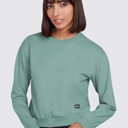 The Souled Store Women Sage Green Solid Sweatshirt-picture-41