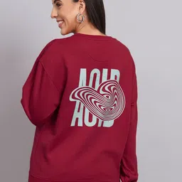 Obaan Typography Printed Cotton Pullover Sweatshirt-image-40
