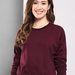 Funday Fashion Round Neck Fleece Sweatshirt-image-52