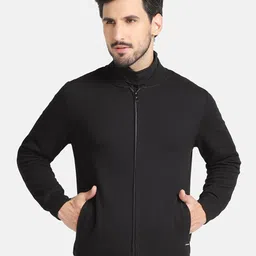 Blackberrys Self Design Front-Open Cotton Sweatshirt image 1