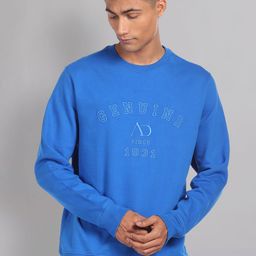 AD By Arvind Typography Printed Pure Cotton Sweatshirt-image-66