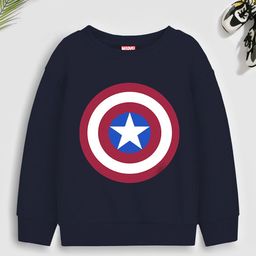 YK Marvel Boys Round Neck Captain America Printed Cotton Sweatshirt-image-26