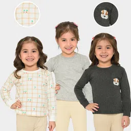 MiArcus Kids Cotton Round Neck Thermal Top Pack Of 3-36