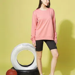 9shines Label Round Neck Cotton Longline Pullover Sweatshirt-picture-18
