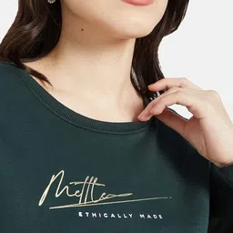 METTLE Typography Printed Fleece Pullover image 2