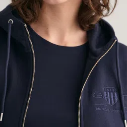 GANT Hooded Front Open Sweatshirt image 4