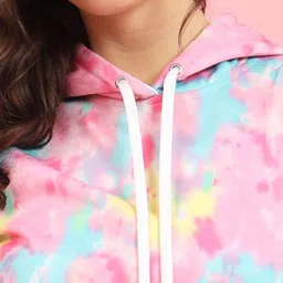 BAESD Abstract Printed Mock Collar Fleece Sweatshirt image 2