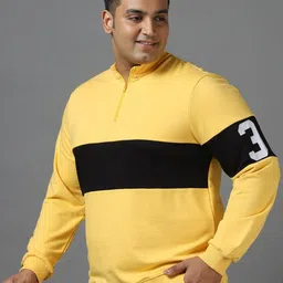 Urbano Plus Men Striped & Numeric Print Sweatshirt image 5