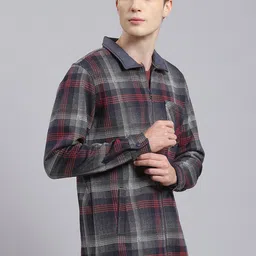Monte Carlo Checked Front Open Sweatshirt image 3