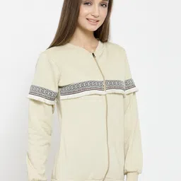 BAESD Geometric Printed Fleece Front-Open Sweatshirt image 2