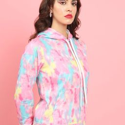 BAESD Abstract Printed Mock Collar Fleece Sweatshirt image 3