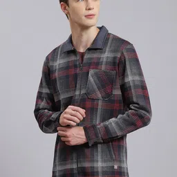 Monte Carlo Checked Front Open Sweatshirt image 4