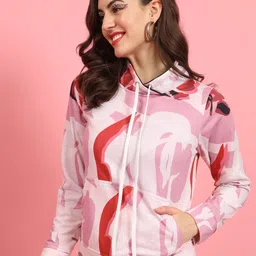 BAESD Abstract Printed Mock Collar Fleece Sweatshirt image 5