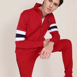 U S Polo Assn Men Solid Cotton Bomber Jacket-image-5
