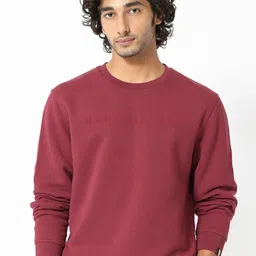 RARE RABBIT Men Marko Graphic Print Round Neck Sweatshirt-image-34