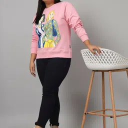 BEYOUND SIZE - THE DRY STATE Plus Size Graphic Printed Fleece Sweatshirt image 4