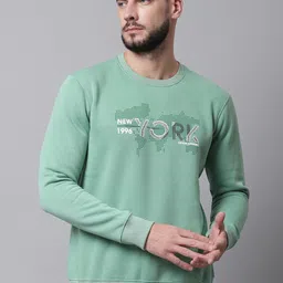 Rodamo Round Neck Printed Fleece Sweatshirt-image-64
