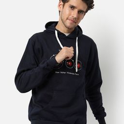 Campus Sutra Men Blue Printed Hooded Sweatshirt-picture-40