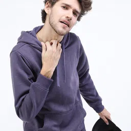 HIGHLANDER Men Blue Hooded Long Sleeves Sweatshirt-picture-41