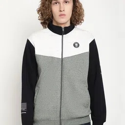 Octave Men Colourblocked Fleece Sweatshirt-picture-19