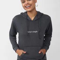 FOREVER 21 Women Printed Hooded Sweatshirt-image-98