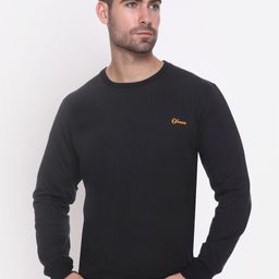 Obaan Men Black Solid Sweatshirt-image-44
