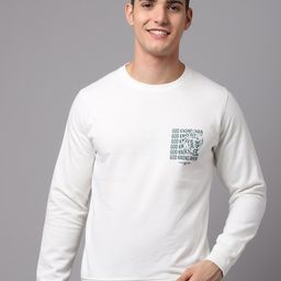 Obaan Men White Solid Sweatshirt-image-48