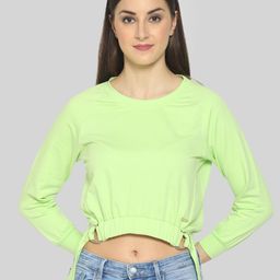 PRETTY LOVING THING Women Lime Green Sweatshirt-image-36