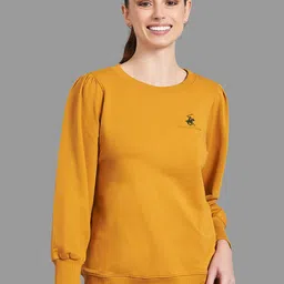 Beverly Hills Polo Club Women Mustard Yellow Sweatshirt-image-34