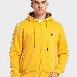 ColorPlus Men Hooded Inserted Pockets Knitted Front-Open Sweatshirt-image-36