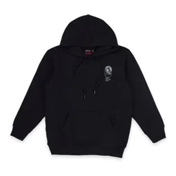 Gini and Jony Boys Typography Printed Hooded Fleece Sweatshirt-58