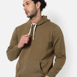 Campus Sutra Men Olive Green  Hooded Sweatshirt-picture-53