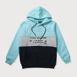 Gini and Jony Boys Colourblocked Printed Hooded Sweatshirt-image-97