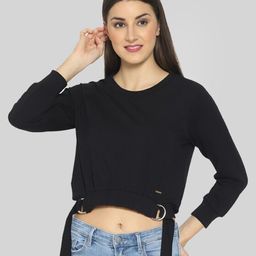 PRETTY LOVING THING Women Black Sweatshirt-image-32