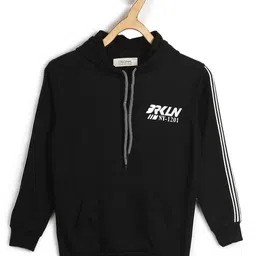 Alan Jones Boys Typography Printed Hooded Pullover Sweatshirt-picture-46