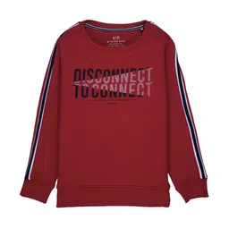 Status Quo Boys Red Printed Sweatshirt-image-65
