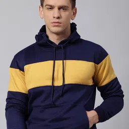 Dennis Lingo Men Colourblocked Hooded Sweatshirt-image-83