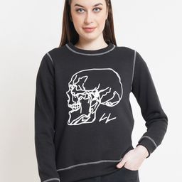 Kotty Women Black Printed Sweatshirt-image-31