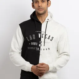 Status Quo Men Black Printed Mix & Match Hooded Sweatshirt-image-9