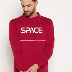 Duke Men Red Printed Sweatshirt-image-63