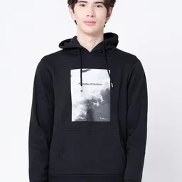 Red Tape Men Black Printed Hooded Sweatshirt-image-16