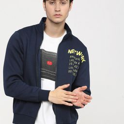 HIGHLANDER Men Navy Blue Printed Sweatshirt-image-96