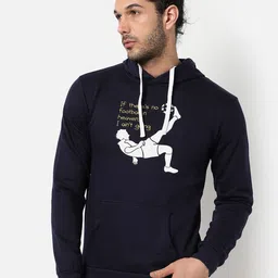 Campus Sutra Men Blue Printed Hooded Sweatshirt-picture-38